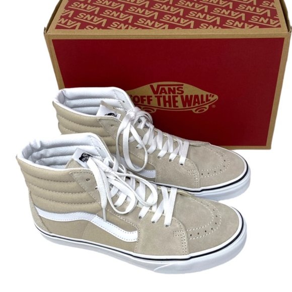 VANS Sk8-Hi Shoes Beige Suede Canvas Casual Sneakers SB Women's Size VN0005U9BLL - Picture 8 of 10